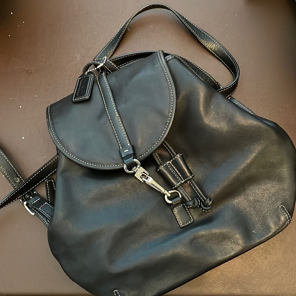 Coach leather backpack